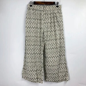 Srishti Women's Elastic Waist Wide Legged Cropped Casual Pants SIze L